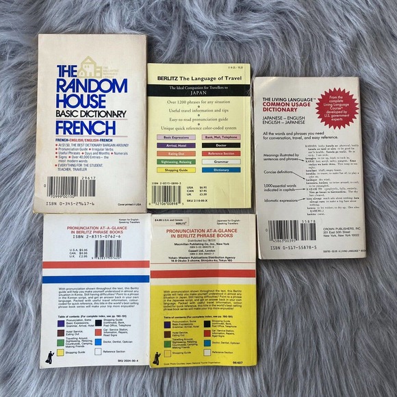 Berlitz Japanese Phrase Book Dictionary French Korean Travel International GOOD - Picture 5 of 5